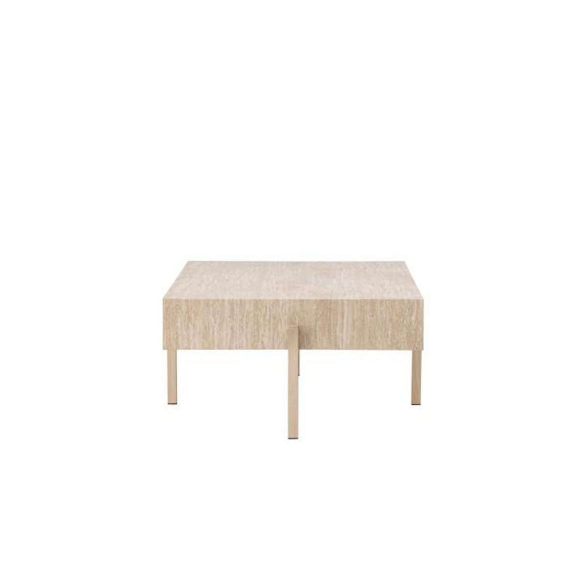 Paris Prix Table Basse Effet Travertin  Vadholmen  126cm Beige