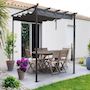 Voir la diapositive 2 : Habitat et Jardin Pergola en aluminium avec toit rétractable - 3 x 3 m - Gris