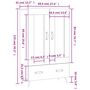 Voir la diapositive 6 : VIDAXL Buffet haut blanc 69,5x31x115 cm bois d'ingenierie