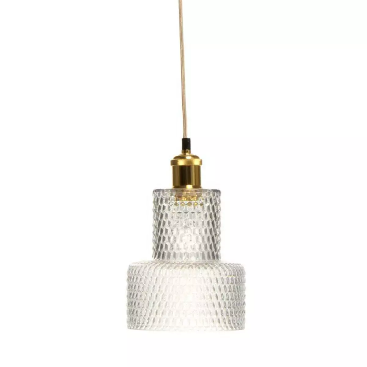 Paris Prix Lampe Suspension en Verre  Mona  27cm Transparent