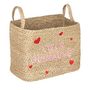 Voir la diapositive 4 : ATMOSPHERA Lot de 3 paniers en osier assortis motifs cœur - Beige