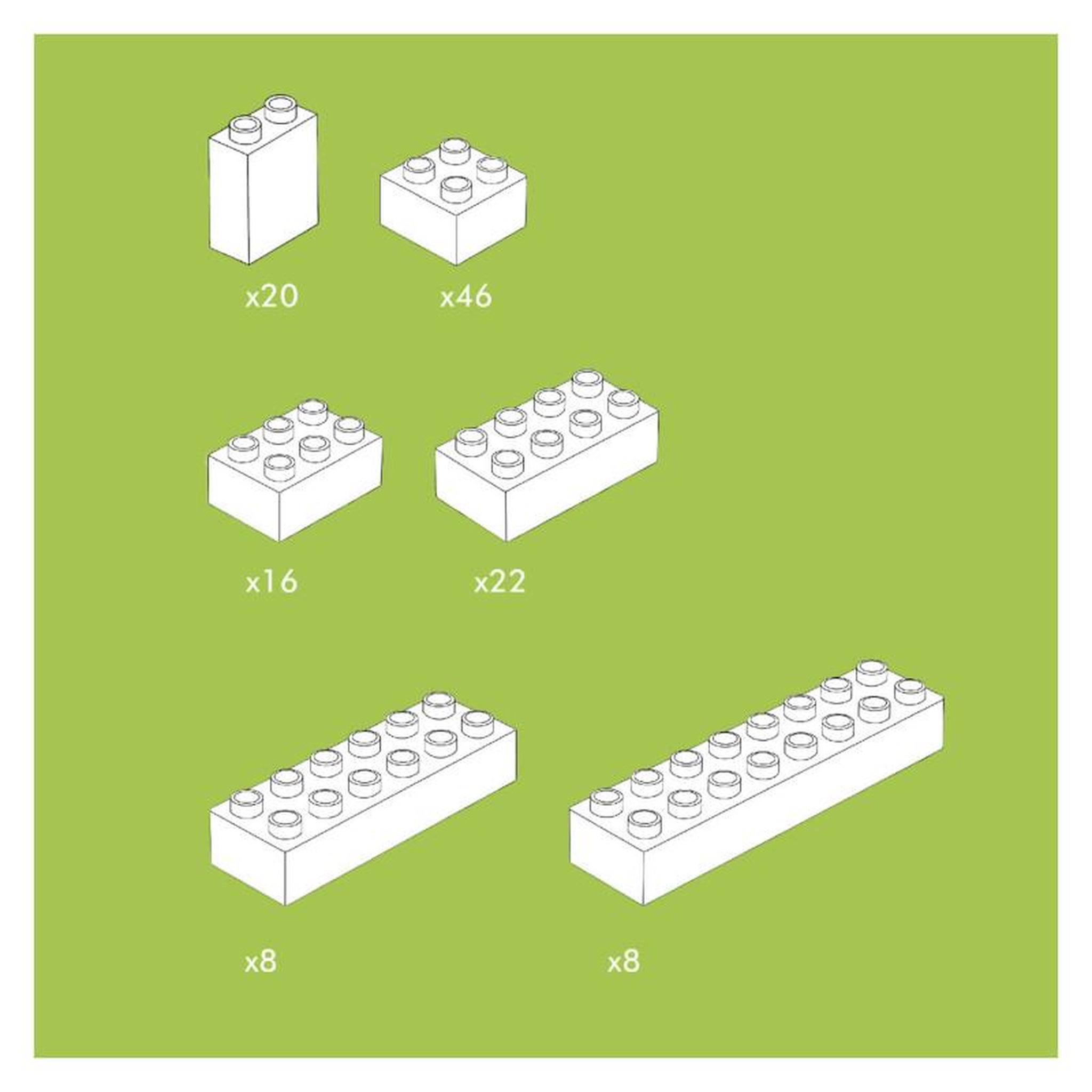 Voir la diapositive 2 : HUBELINO Hubelino Building Blocks White, 120dlg. 420619