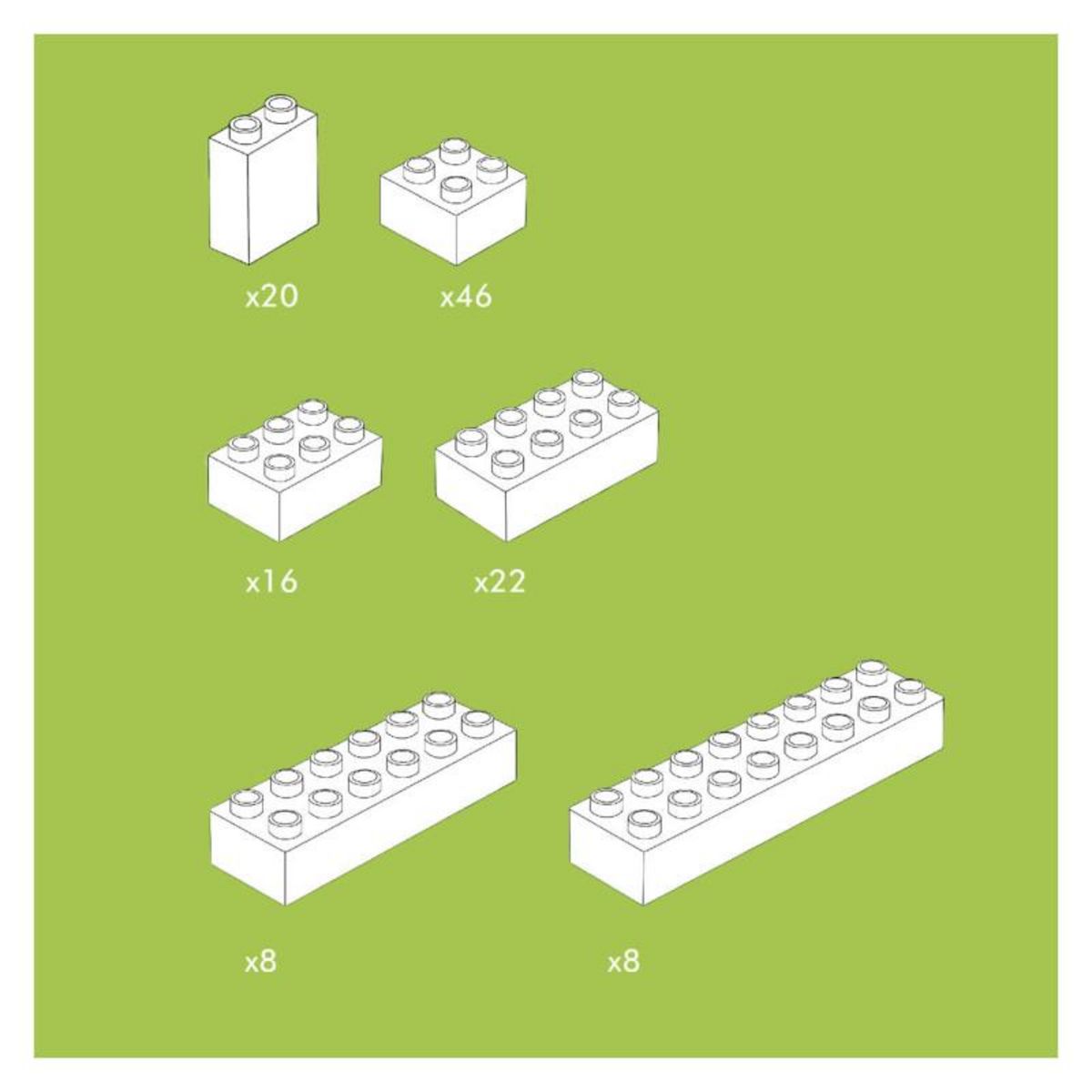 HUBELINO Hubelino Building Blocks White, 120dlg. 420619