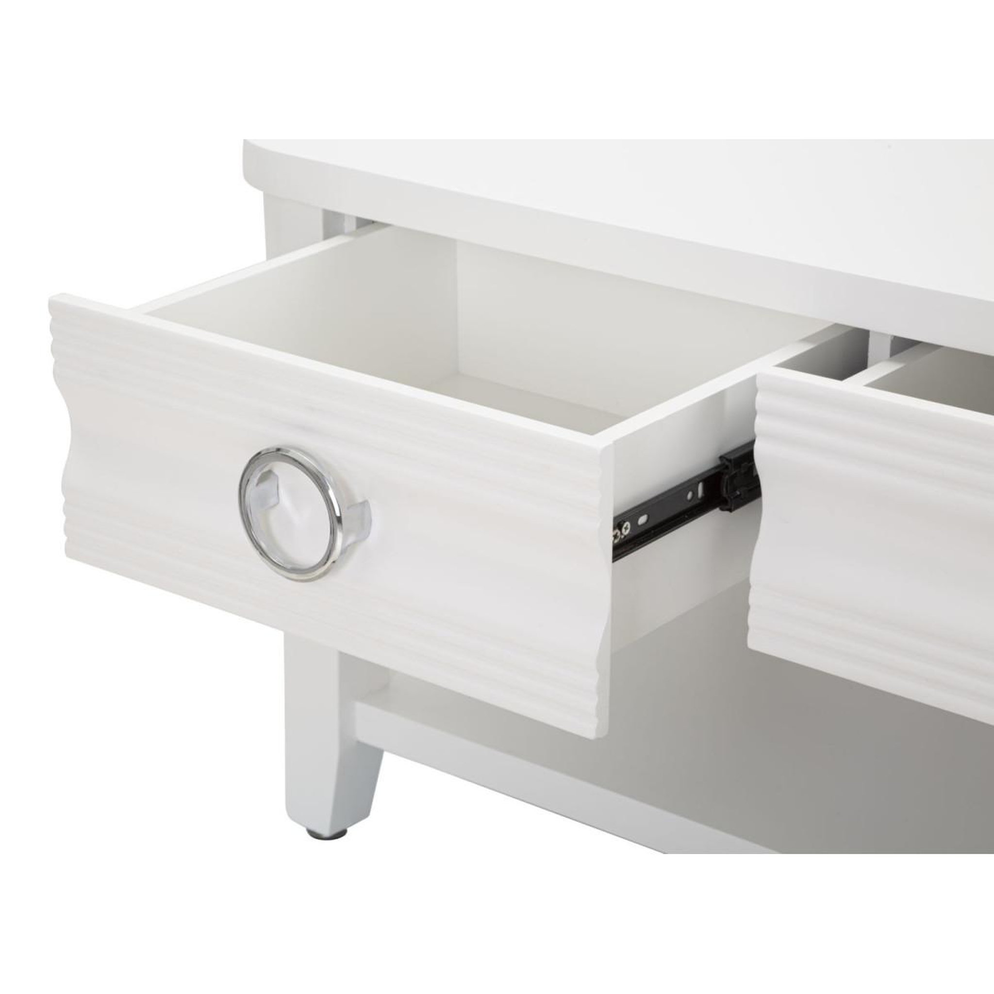 Voir la diapositive 4 : Paris Prix Table basse en bois  shine  90cm blanc