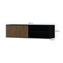 Voir la diapositive 6 : BEST MOBILIER Savanna - meuble tv suspendu - effet bois et noir - 150 cm