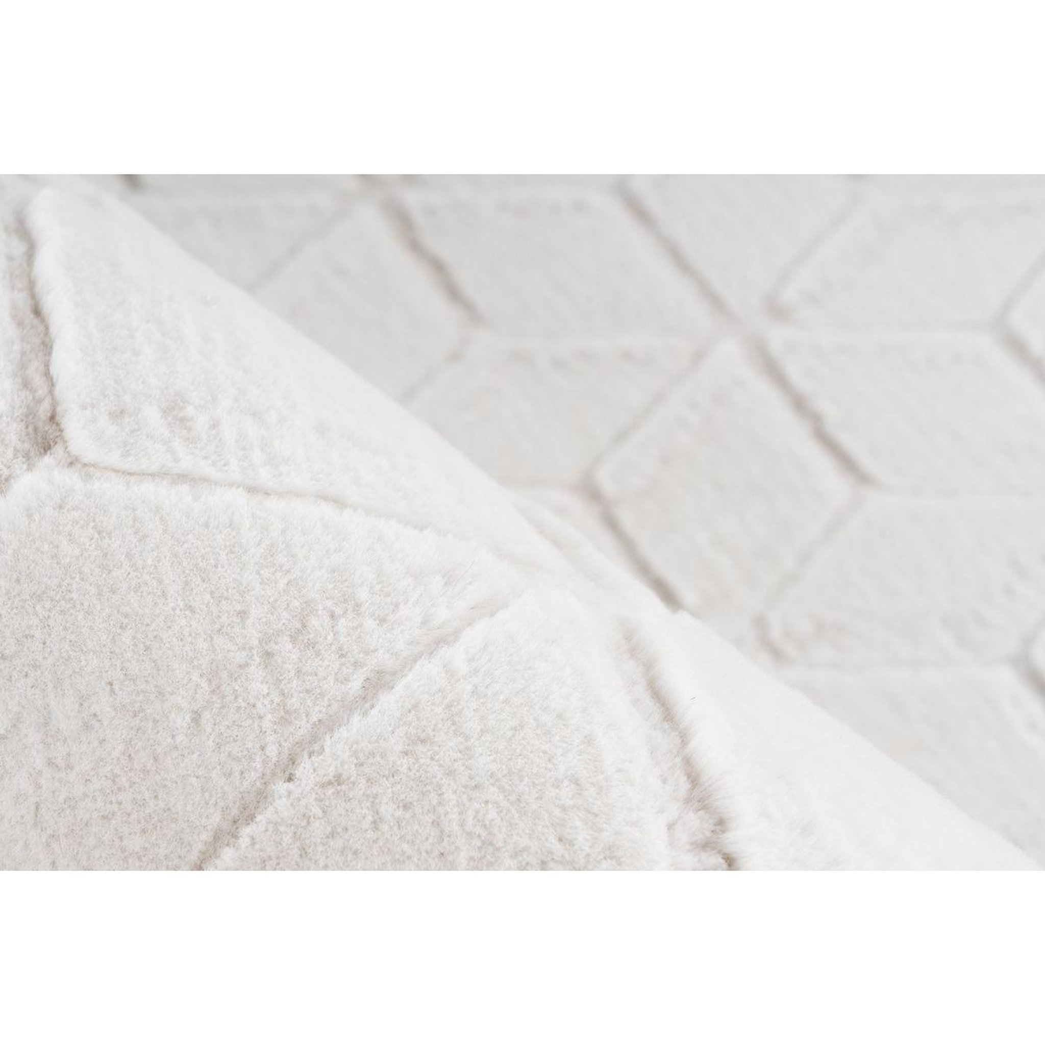 Voir la diapositive 3 : Paris Prix Tapis shaggy effet 3d  vivica  blanc & crème