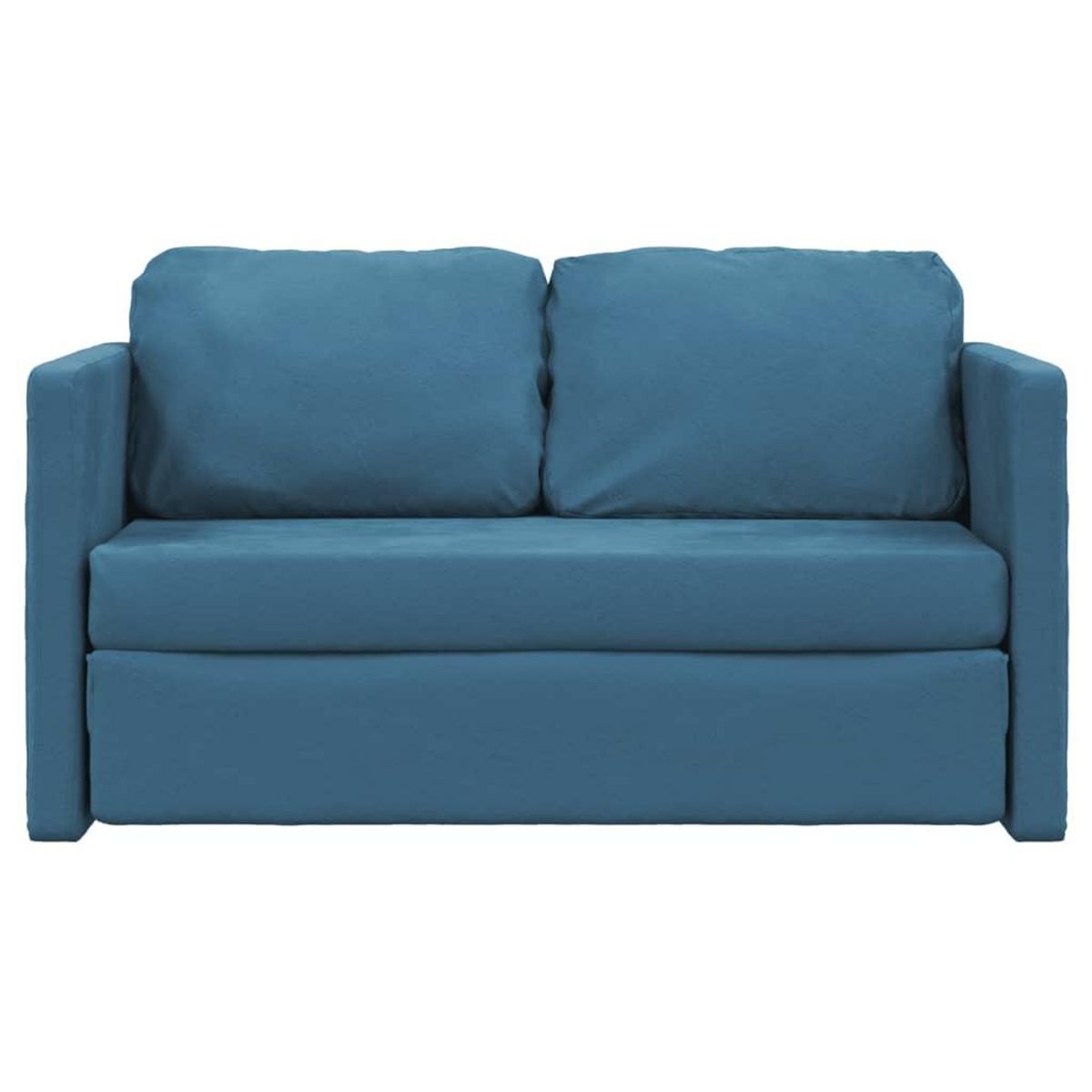 VIDAXL Canape-lit 2 en 1 bleu 122x204x55 cm velours
