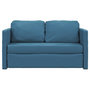Voir la diapositive 5 : VIDAXL Canape-lit 2 en 1 bleu 122x204x55 cm velours