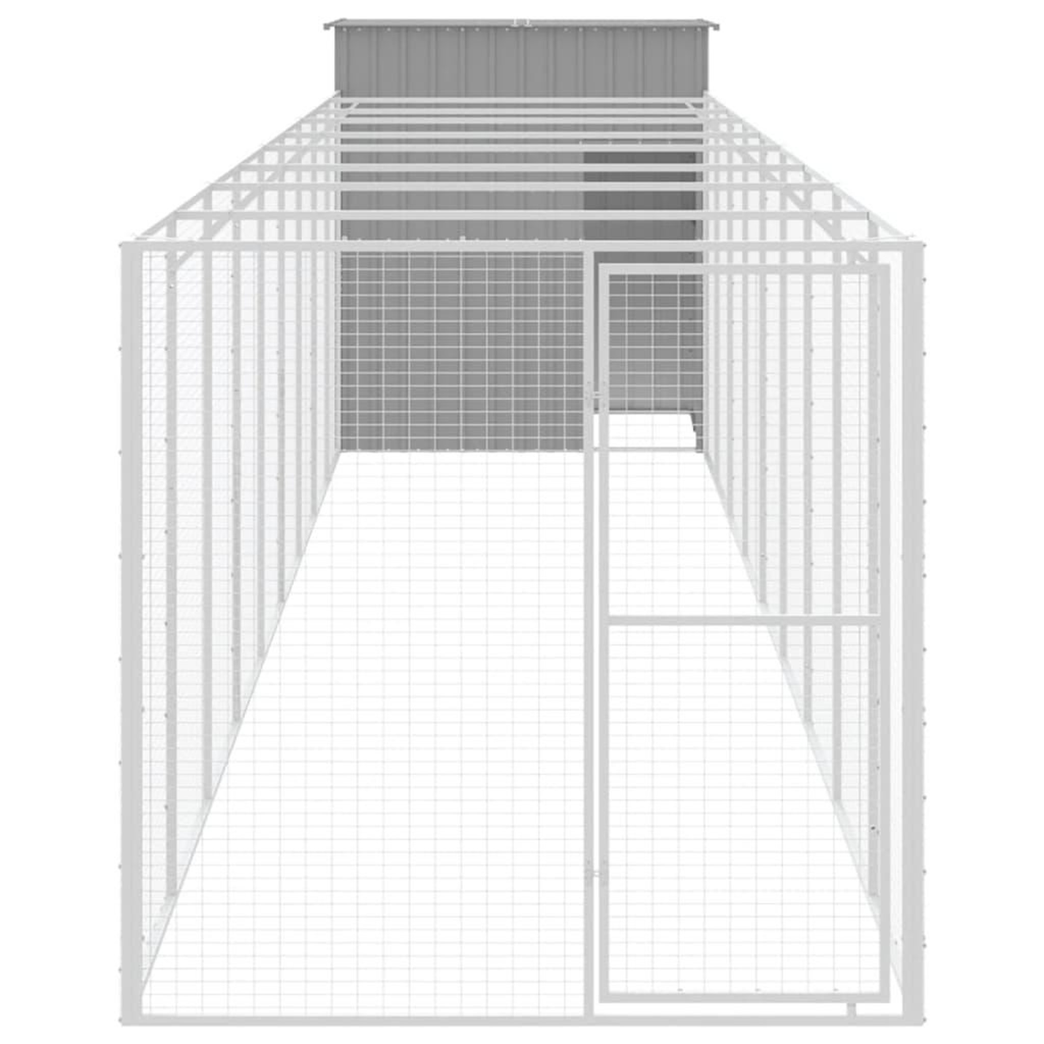 Voir la diapositive 3 : VIDAXL Niche pour chien avec cour gris clair 165x1067x181 cm