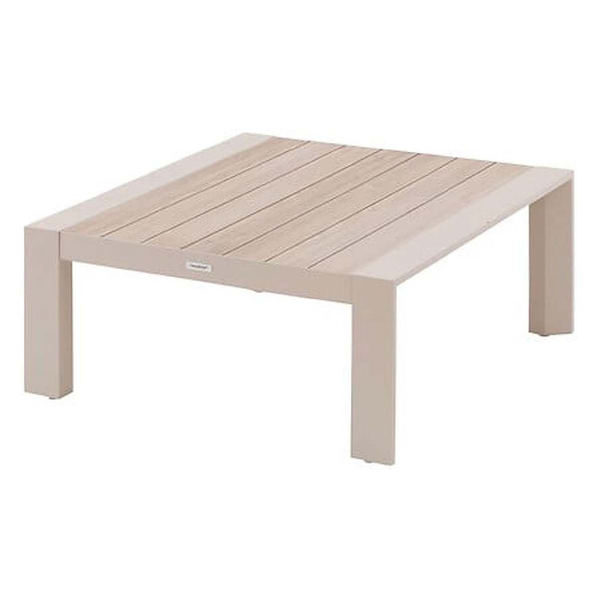HESPERIDE Table basse de jardin en aluminium effet bois EVASION - Argile et lin