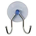 Paris Prix Double Crochets Ventouse  Filaire Basic  7cm Chrome