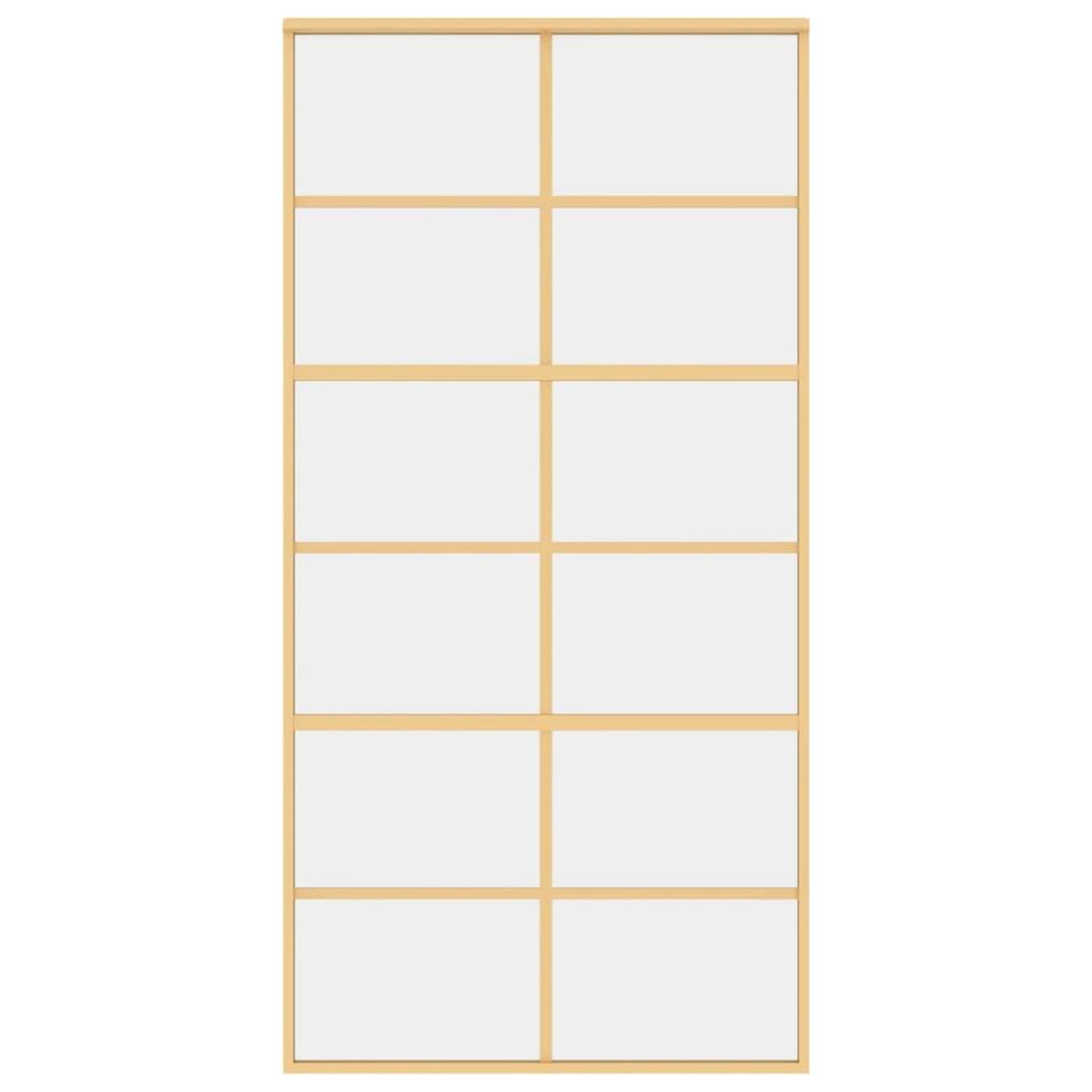Voir la diapositive 4 : VIDAXL Porte coulissante dore 102,5x205cm verre ESG clair et aluminium