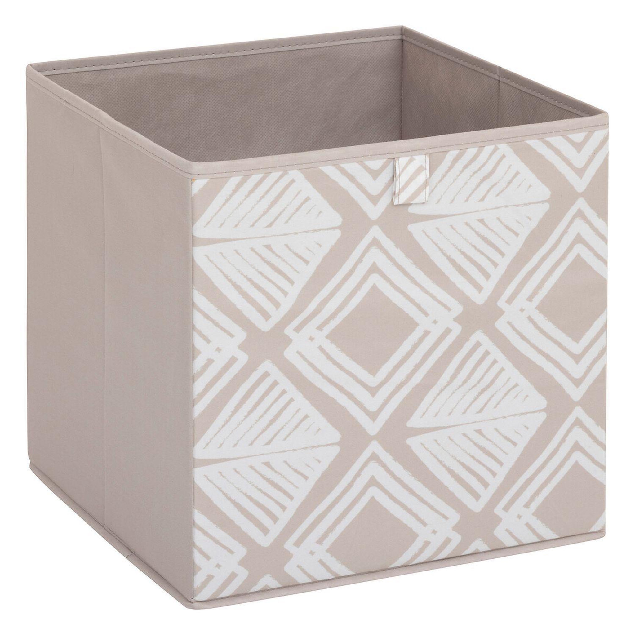 Voir la diapositive 2 : TOILINUX Lot de 2 boites de rangement bohema - l. 31 x l.31 x h. 31 cm - beige
