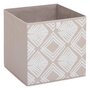 Voir la diapositive 2 : FIVE Lot de 2 boites de rangement BOHEMA - L. 31 x l.31 x H. 31 cm - Beige