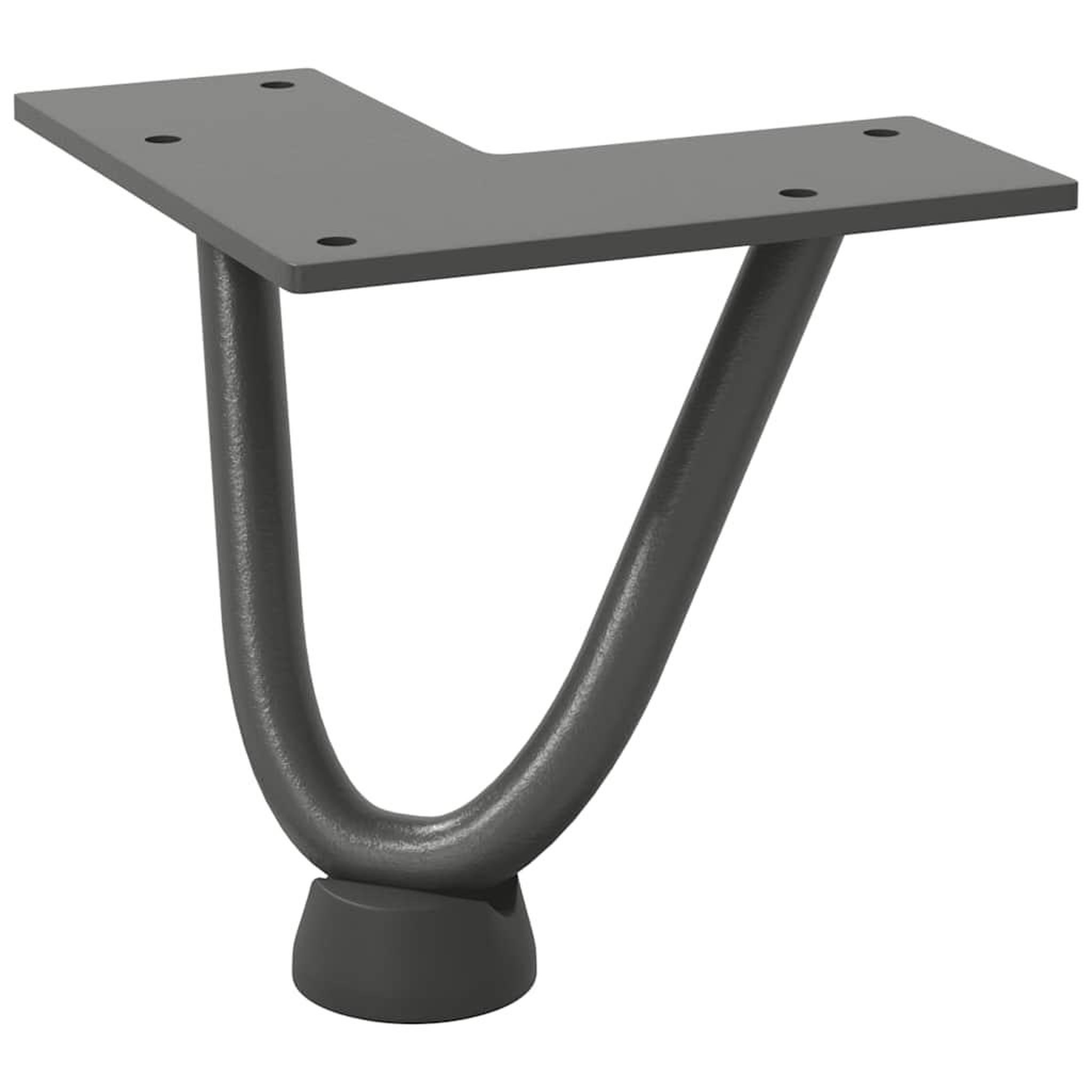 Voir la diapositive 4 : VIDAXL Pieds de table en forme d'epingle a cheveux 4 pcs anthracite