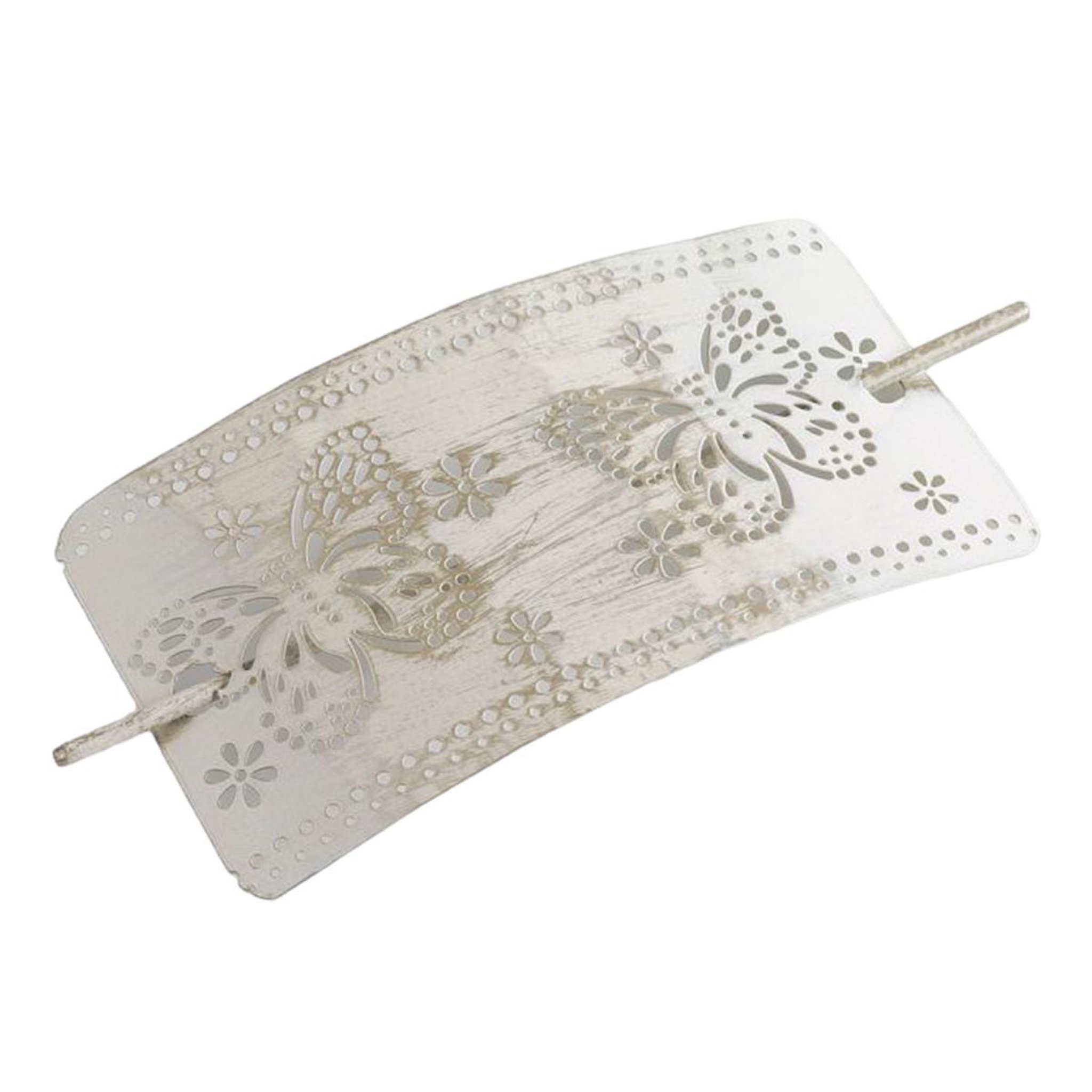 Douceur d'Intérieur Embrasse de rideau broche  epicea  17cm blanc
