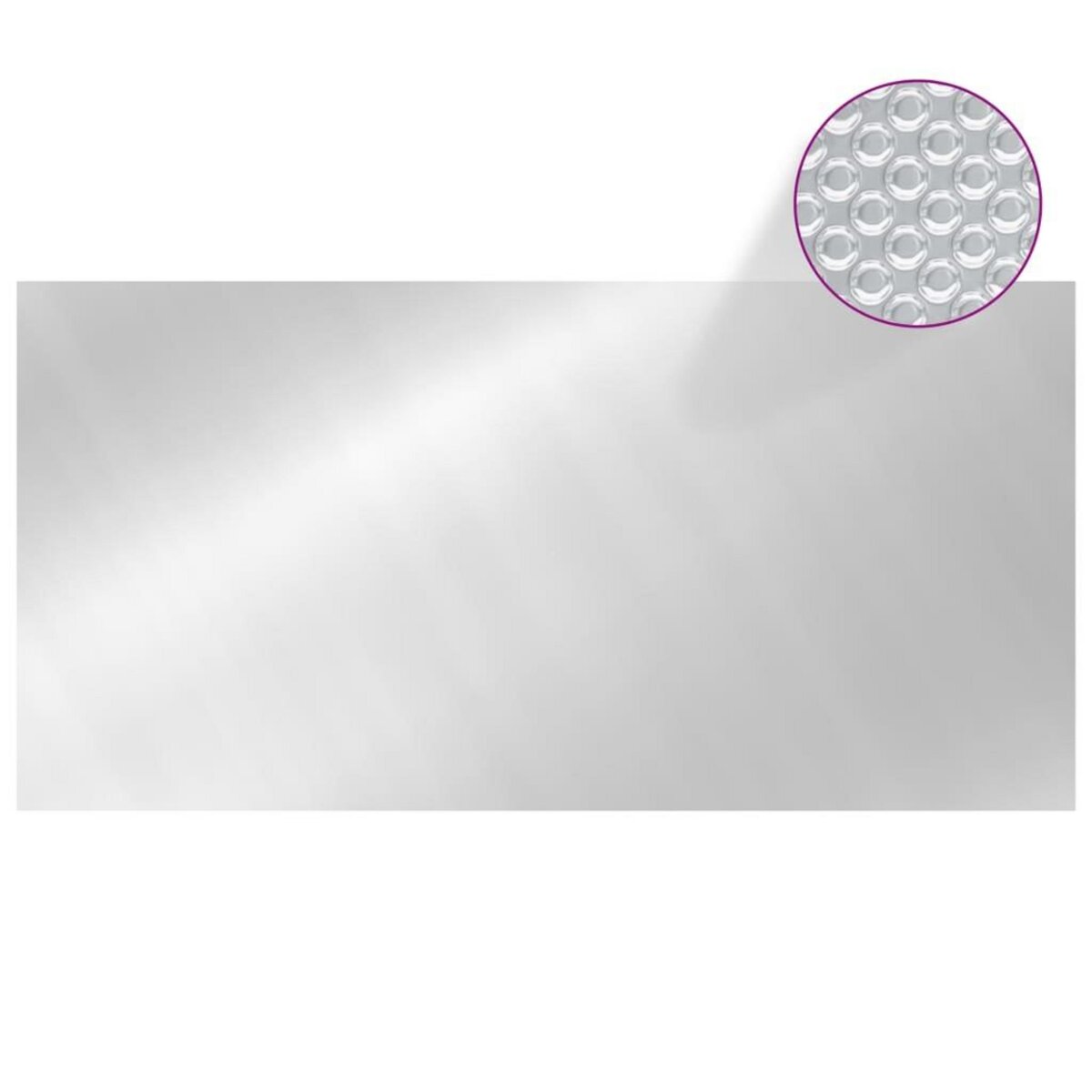 VIDAXL Couverture de piscine Argente 975x488 cm PE