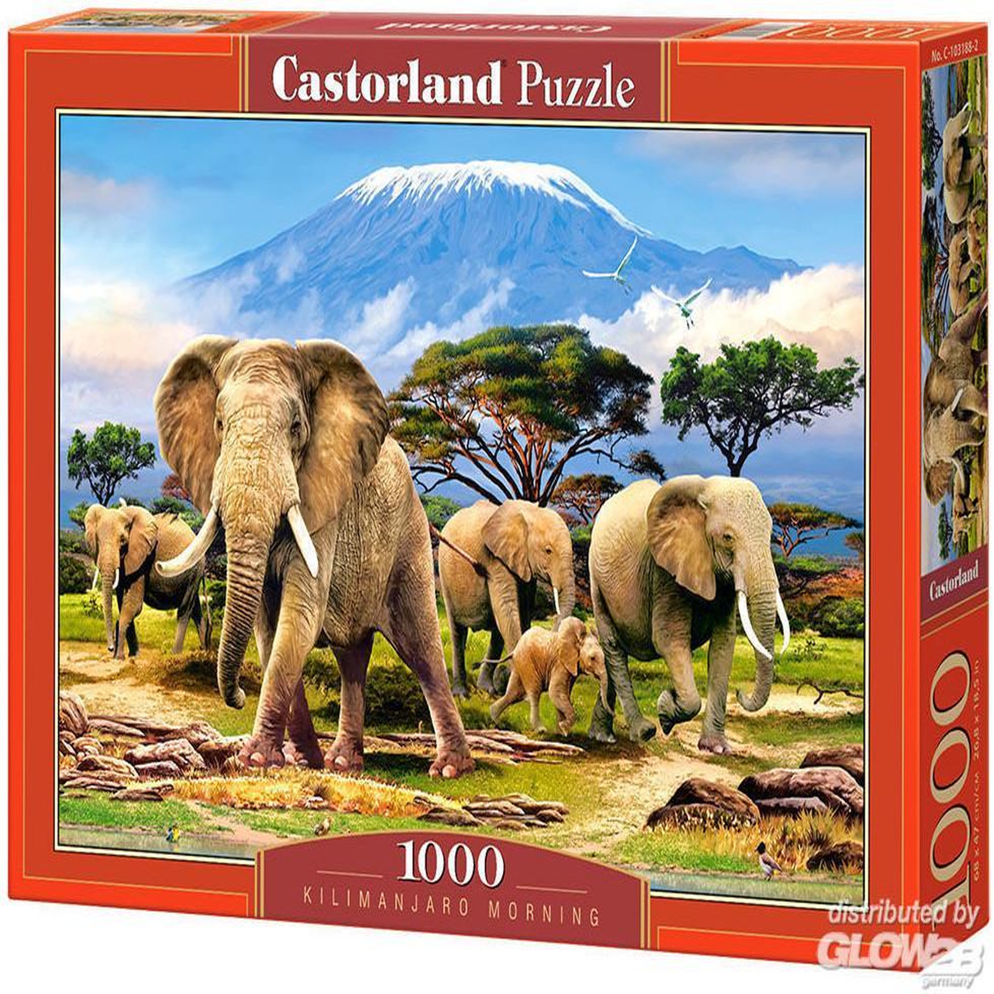 Voir la diapositive 3 : Castorland Puzzle 1000 pièces : Réveil matinal près du Kilimanjaro