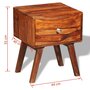 VIDAXL Table de chevet 2 pcs avec 1 tiroir 55 cm Bois massif de Sesham