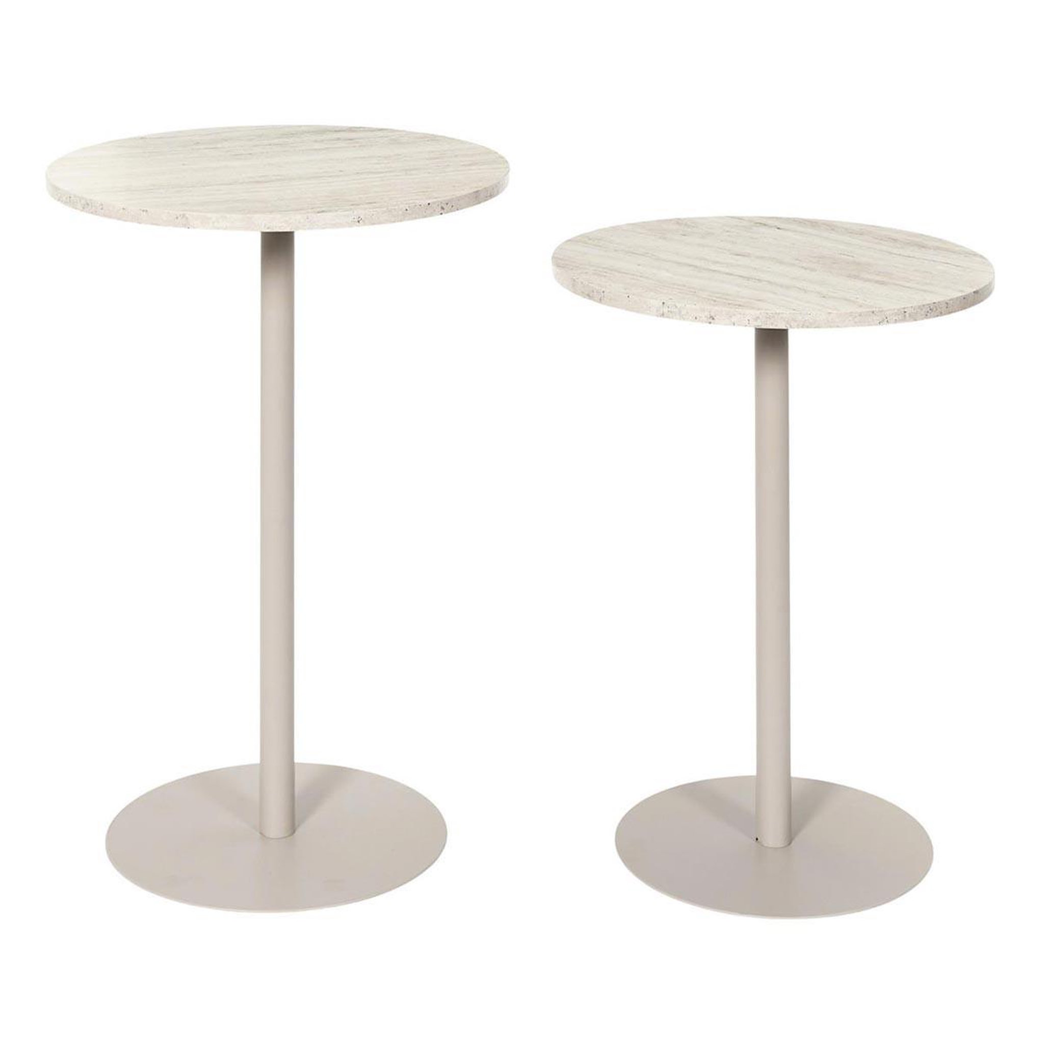 The Home Deco Factory Lot de 2 Tables d'Appoint  Terra Nova  52cm Beige