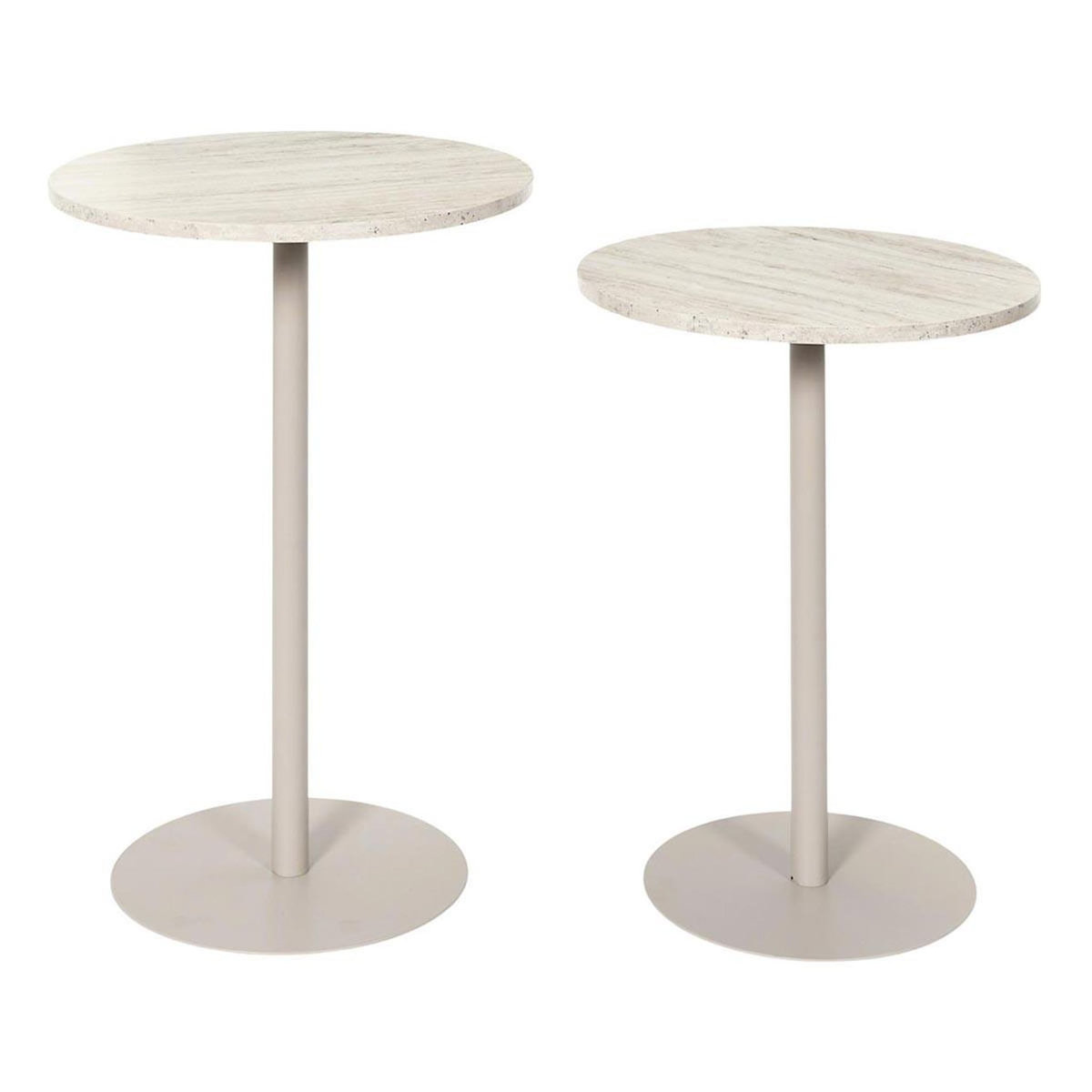 Paris Prix Lot de 2 Tables d'Appoint  Terra Nova  52cm Beige