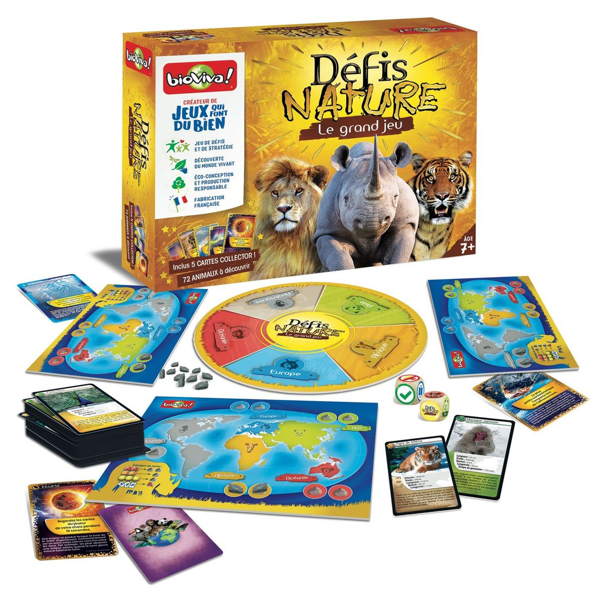 Voir la diapositive 2 : BIOVIVA Jeu Défis Nature - Le grand jeu + Cartes collector