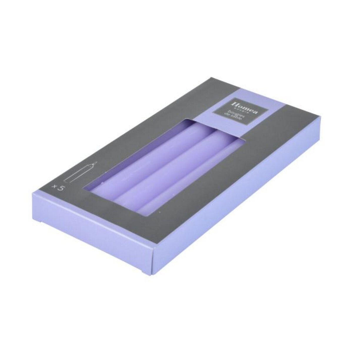 Paris Prix Lot de 5 Bougies Chandelier  Essentiel II  19cm Violet