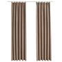 Voir la diapositive 2 : VIDAXL Rideaux occultants avec crochets 2 pcs Taupe 140x175 cm