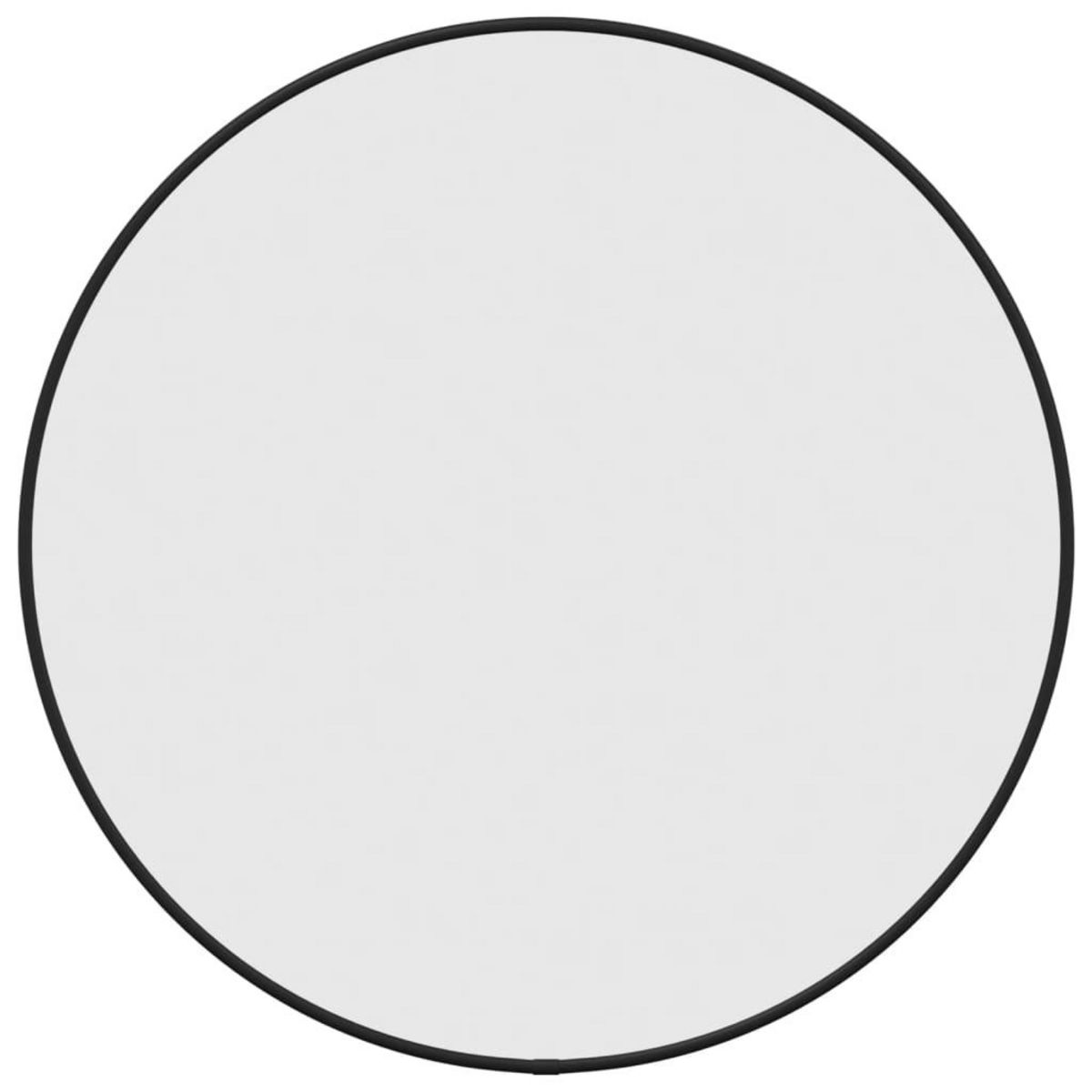 VIDAXL Miroir mural Noir Ø 50 cm Rond