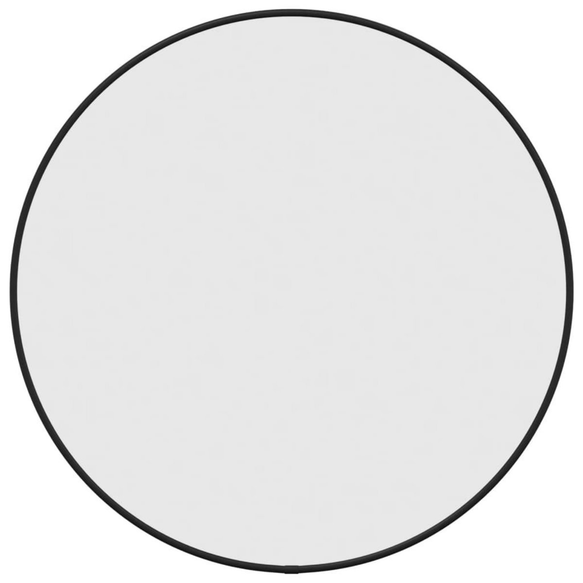 VIDAXL Miroir mural Noir Ø 50 cm Rond