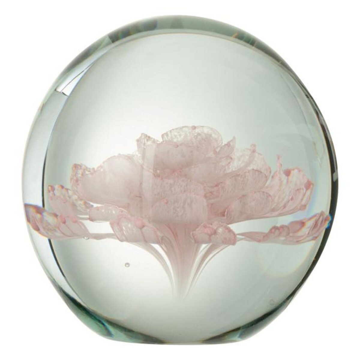 Paris Prix Presse-Papier en Verre  Fleur  12cm Rose