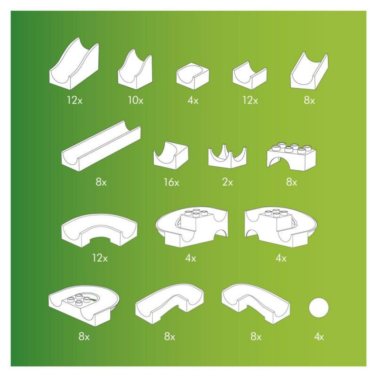 HUBELINO Hubelino toboggans sans briques 128 pièces