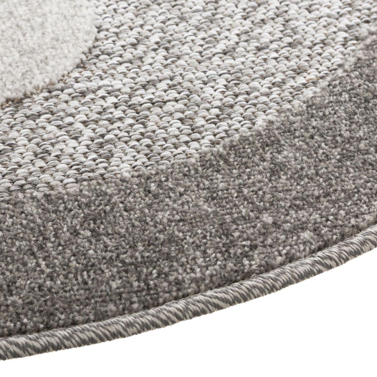 ATMOSPHERA Tapis rond Ours modèle Cut Gris - Diam. 80