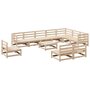 Voir la diapositive 2 : VIDAXL Salon de jardin 11 pcs bois de pin massif