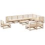 Voir la diapositive 2 : VIDAXL Salon de jardin 11 pcs bois de pin massif