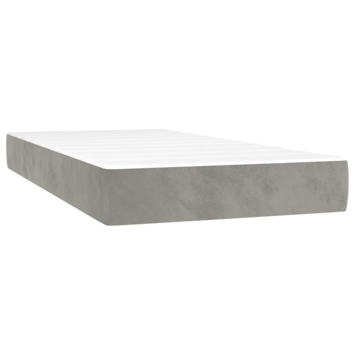 VIDAXL Matelas de lit a ressorts ensaches fermete moyenne Gris clair 90x190x20 cm