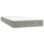 Voir la diapositive 2 : VIDAXL Matelas de lit a ressorts ensaches fermete moyenne Gris clair 90x190x20 cm