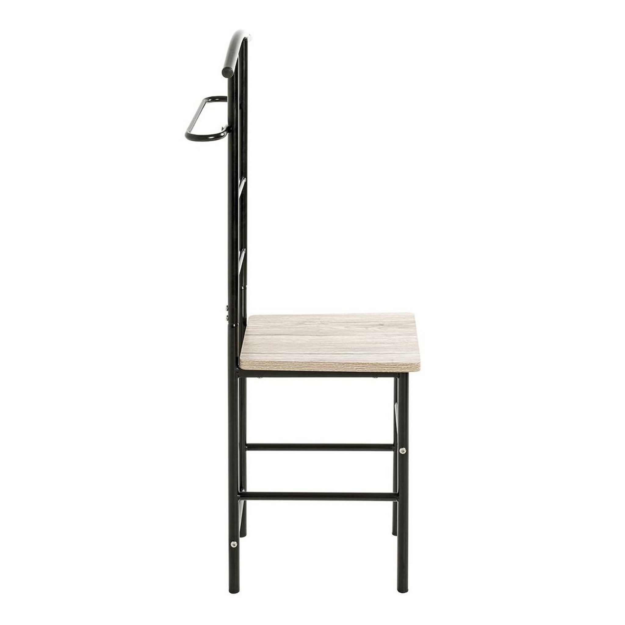 Voir la diapositive 3 : Paris Prix Valet de chambre  chaise  109cm noir & naturel