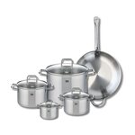 ELO Set de 1 Poêle de cuisson 32 cm et 4 faitouts 12, 16, 20 et 26 cm Elo Profi Citrin