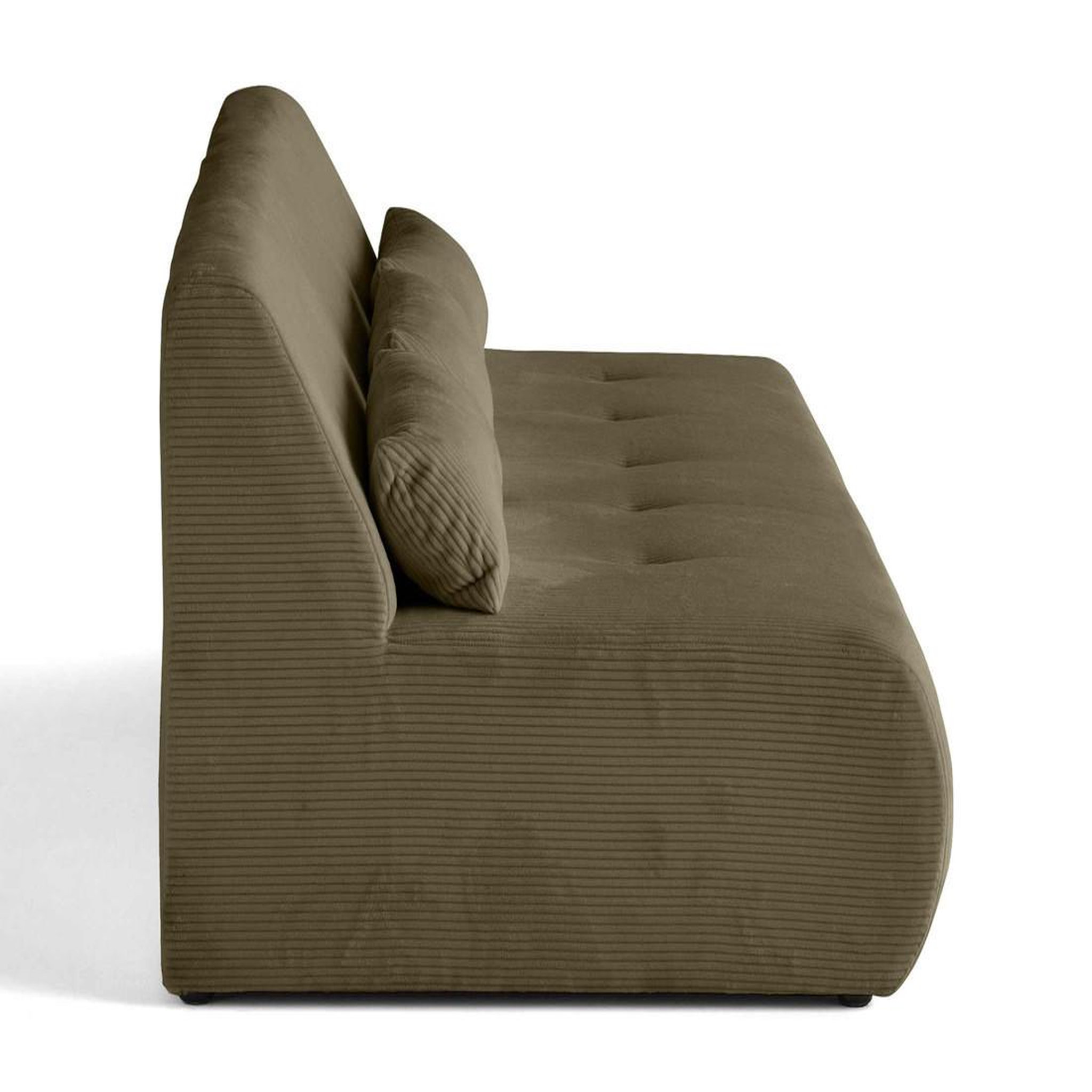 Voir la diapositive 3 : LISA DESIGN Onyx - canapé droit 3 places - en velours côtelé