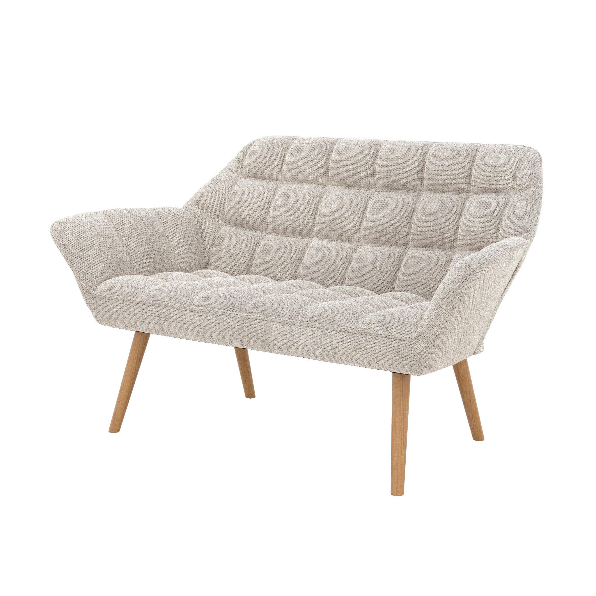 MAISON PAVANE Canapé 2 places en tissu gris clair-simba