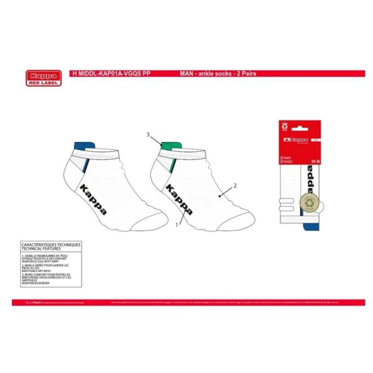 KAPPA Chaussettes Homme KAPPA