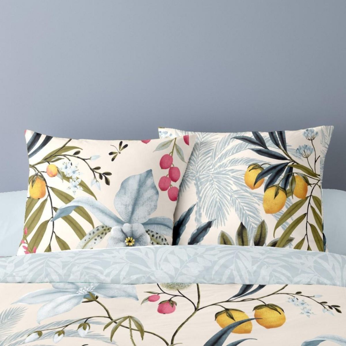 Dourev Housse de couette 240x220 GARDEN + 2 taies 100% coton