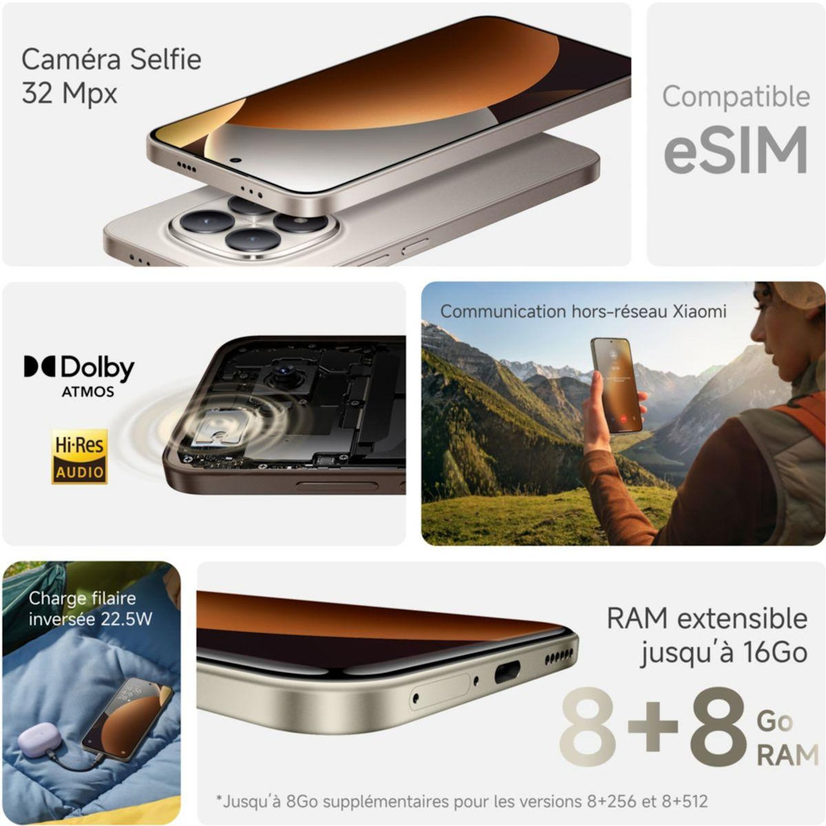 XIAOMI Smartphone Pack REDMI Note 15 Pro 5G 256Go Noir + Redmi buds 6 play blanc + coque incluse