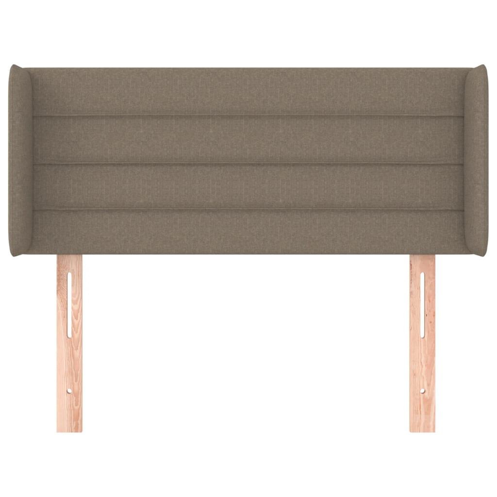 Voir la diapositive 3 : VIDAXL Tete de lit avec oreilles Taupe 103x16x78/88 cm Tissu