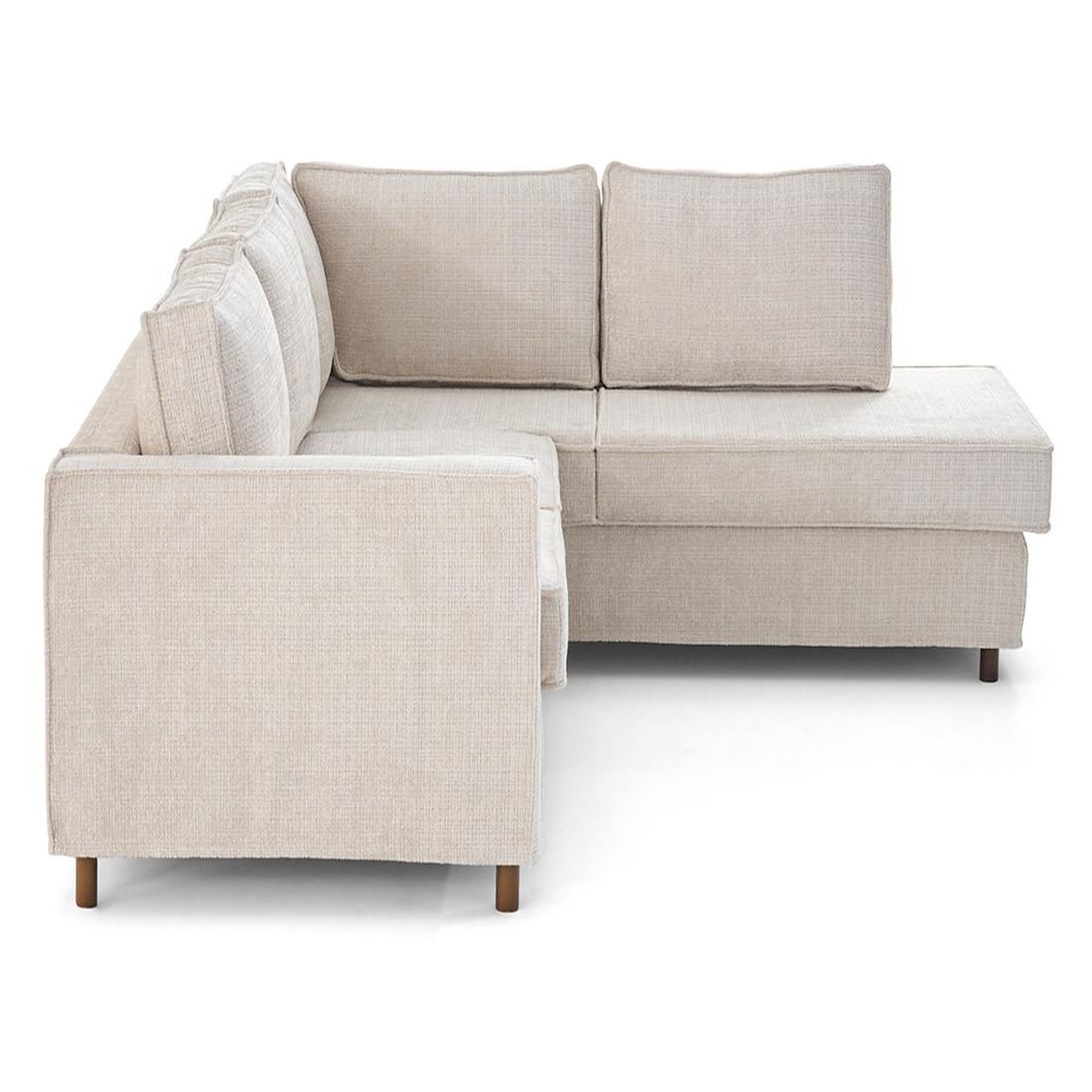 Voir la diapositive 5 : LISA DESIGN Jake - canapé déhoussable d'angle droit 5 places en velours texturé