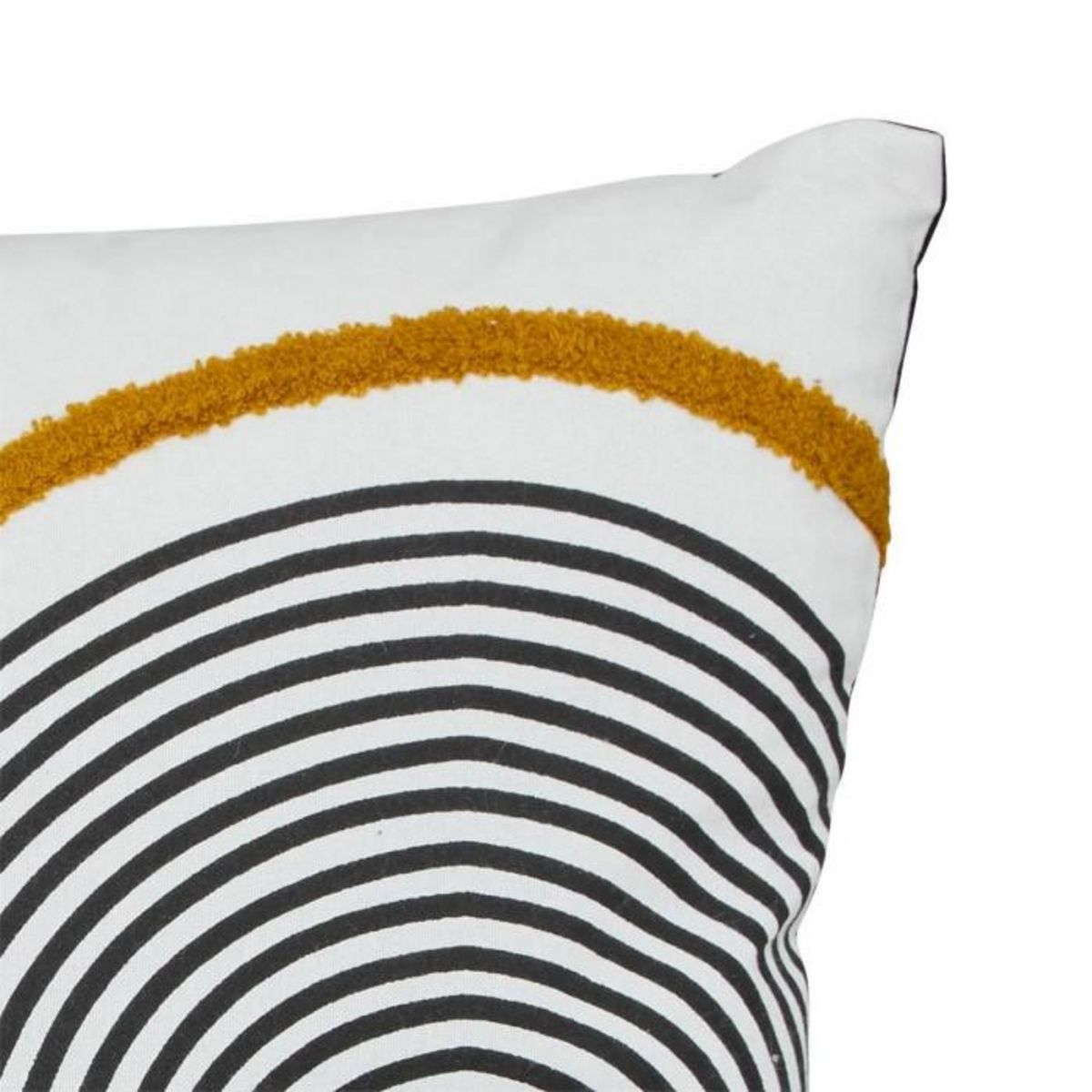 ATMOSPHERA Coussin à Motifs Brodés  Kubus  45x45cm Noir & Blanc