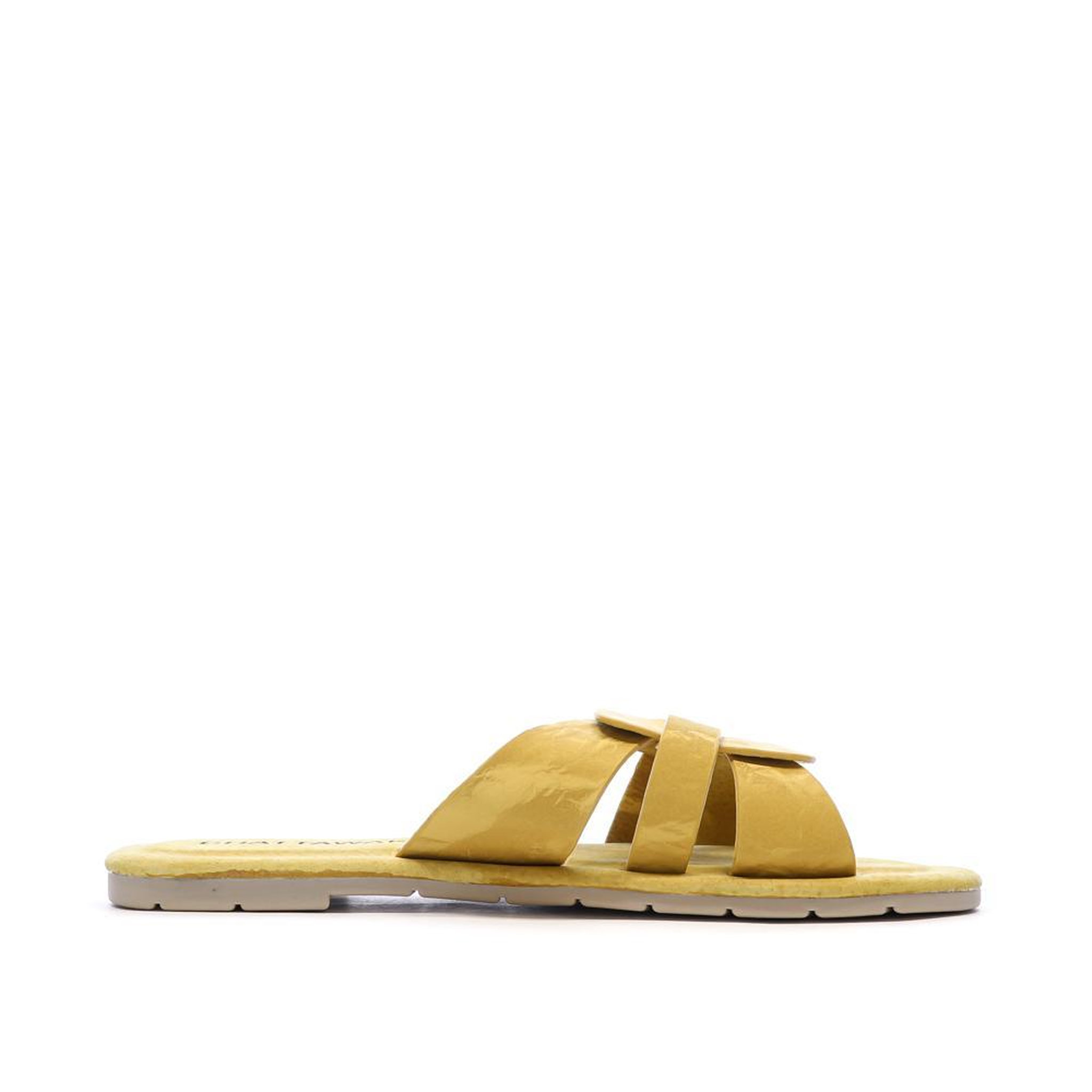 Voir la diapositive 2 : CHATTAWAK Claquettes Jaune Femme Chattawak Pace