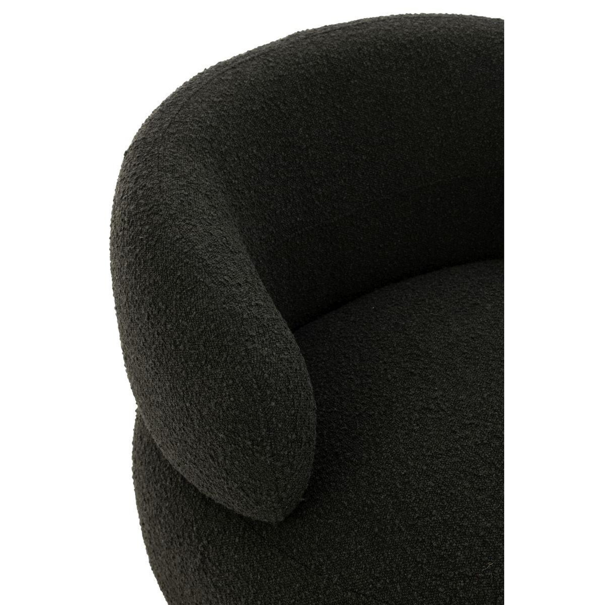 Voir la diapositive 5 : J-LINE Fauteuil Pivotant Rond  Cosy  85cm Noir