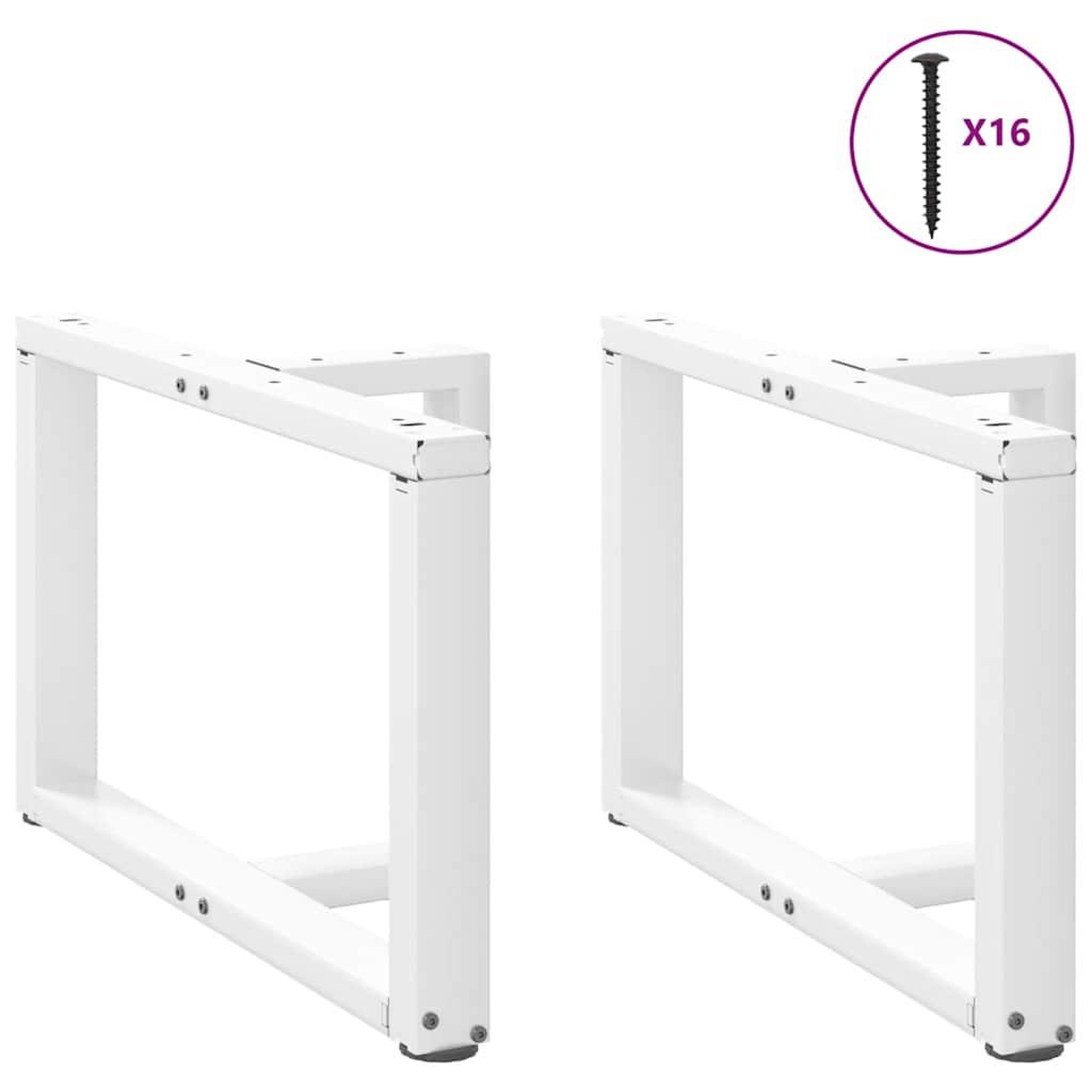 Voir la diapositive 3 : VIDAXL Pieds de table basse forme de T 2 pcs 60x25x(42-43) cm acier